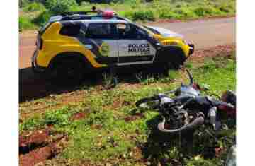 Catanduvas - Menor foge da PM com moto irregular e cai durante perseguição 